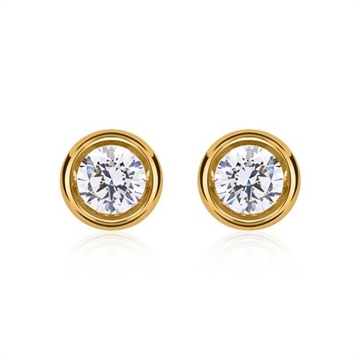 Ørestikker 8 kt. guld m. zirkonia