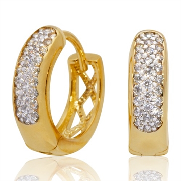 Creoler 8 kt. guld m. zirkonia