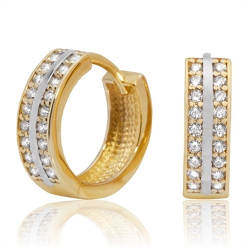 Creoler 8 kt. guld m. zirkonia