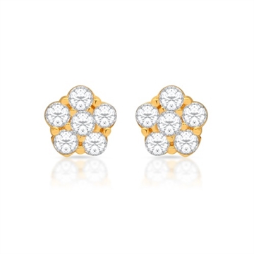 Ørestikker 8 kt. guld m. zirkonia