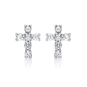 Ørestikker i guld med kors