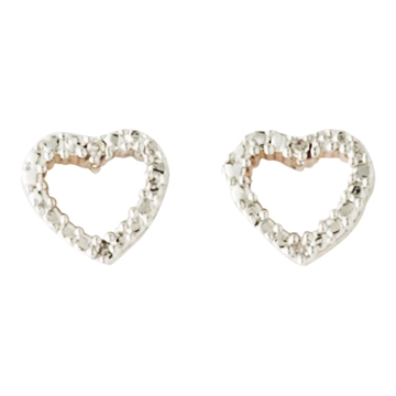 Ørestikker 14 kt. guld m. hjerte