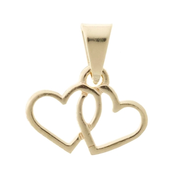 Vedhæng i Guld med hjerter
