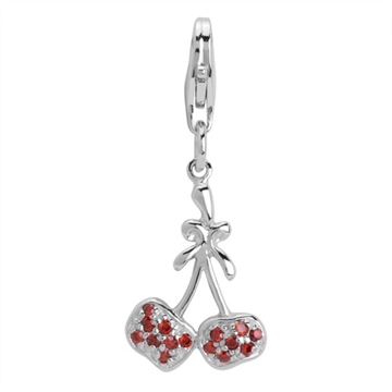 Charm sølv m. kirsebær