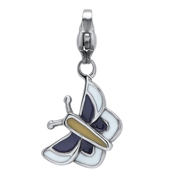 Charm stål m. sommerfugl