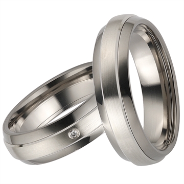 Vielsesringe i Titanium og Hvidguld