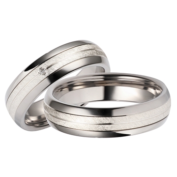 Vielsesringe i Titanium og Hvidguld