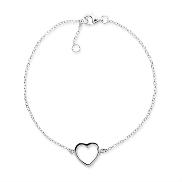 Armbånd i Sølv med hjerte