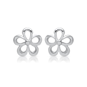 Ørestikker i Sølv m. blomster