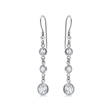 Ørehænger sølv m. zirkonia