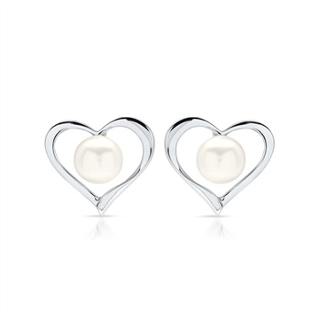 Ørestikker i Sølv m. hjerter