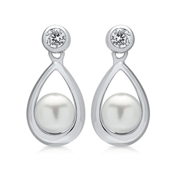 Ørestikker sølv m. perle