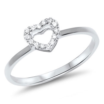 Ring i Hidguld med hjerte