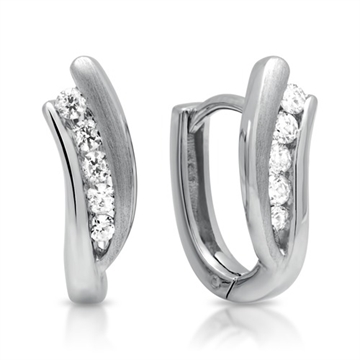 Creoler sølv m. zirkonia