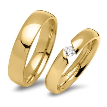 Forgyldte vielsesringe 