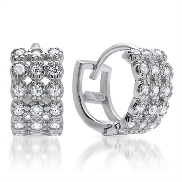 Creoler sølv m. zirkonia