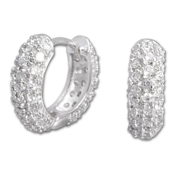 Creoler sølv m. zirkonia