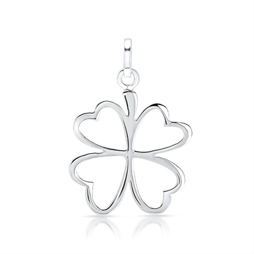 Vedhæng i Sølv m. firkløver