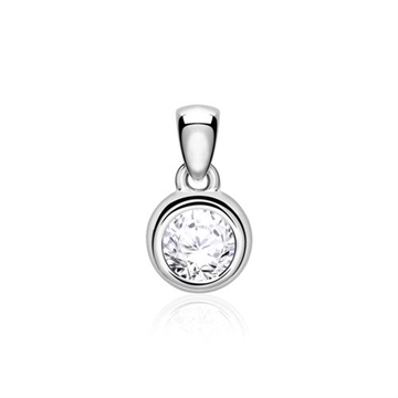 Diamantvedhæng i 14 kt. Hvidguld - 0,10 til 0,50 ct.