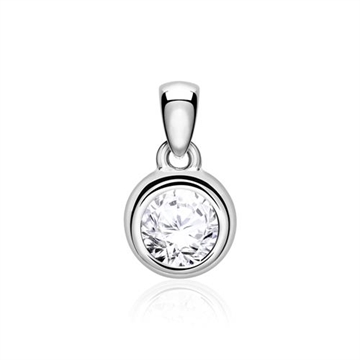 Diamantvedhæng i 14 kt. Hvidguld - 0,10 til 0,50 ct.