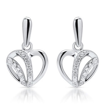 Ørestikker sølv m. hjerte