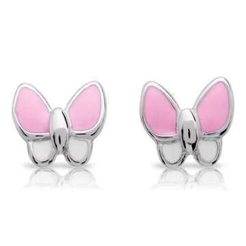 Ørestikker sølv m. sommerfugle