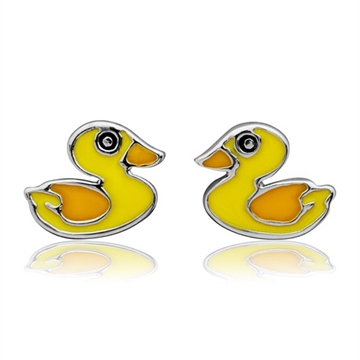 Ørestikker i Sølv m. ænder