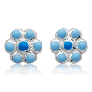 Ørestikker sølv m. blomster