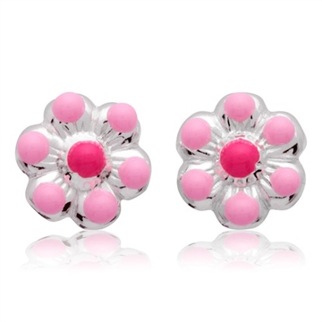 Ørestikker sølv m. blomster