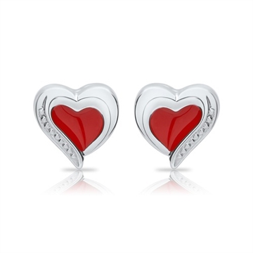 Ørestikker sølv m. hjerter