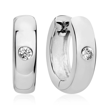 Creoler i Sølv m. zirkonia