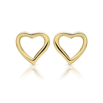 Forgyldte Ørestikker m. hjerter