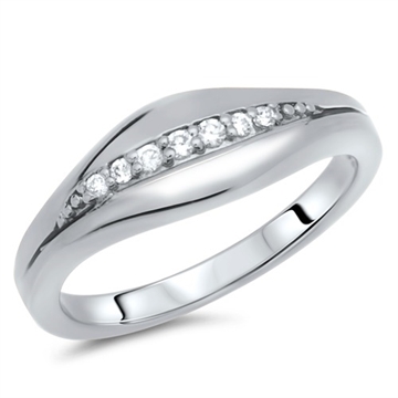 Ring sølv m. zirkonia