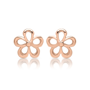 Rosaforgyldte ørestikker i Sølv