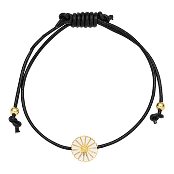 Marguerit armbånd læder 11 mm