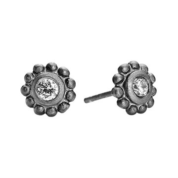 Ørestikker i Sølv med zirkonia