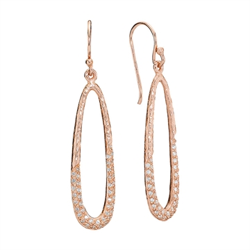 Rosaforgyldte ørehænger i Sølv