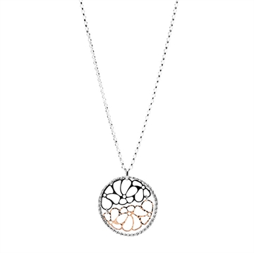 Collier sølv  m filigran vedhæng