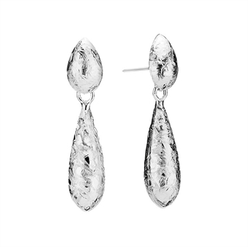 Ørehænger i Sølv m. dråbe