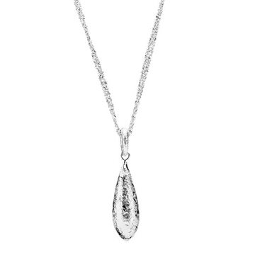 Collier i Sølv m. dråbe