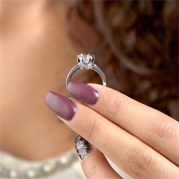 Forlovelsesring i Sølv m. zirkonia