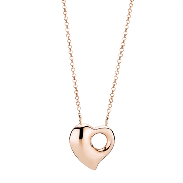 Collier rosaforgyldt m. hjerte