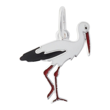 Vedhæng i Sølv m. stork