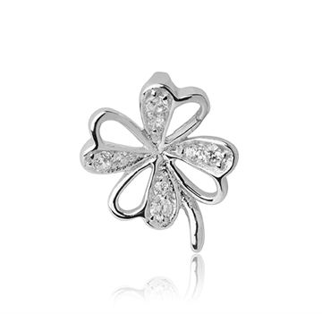 Vedhæng i sølv med firkløver