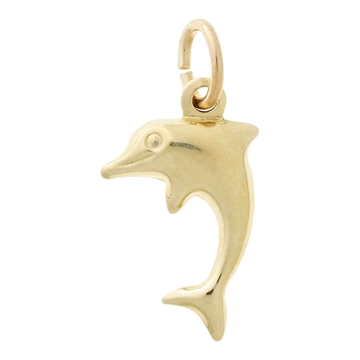 Vedhæng 14 kt. guld m. delfin