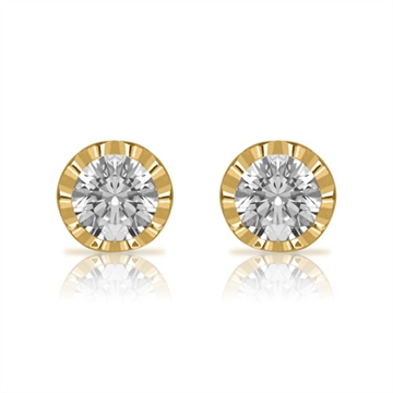 Runde ørestikker i Guld