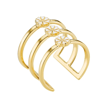 Forgyldt Marguerit ring