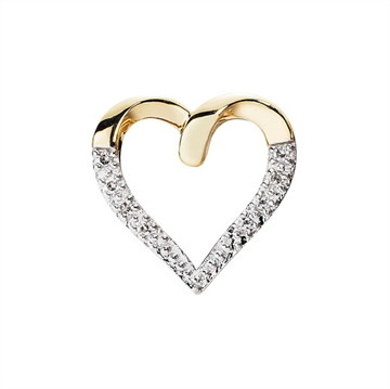 Vedhæng i guld med hjerte