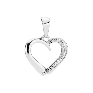 Vedhæng med hjerte i Hvidguld