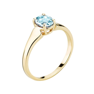 ring i guld med topas